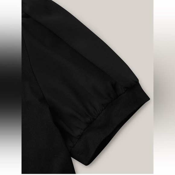 BloomChic Plus Size 3XL Solid Chiffon Patchwork Puff Sleeve T-shirt us22-24 - Picture 4 of 7